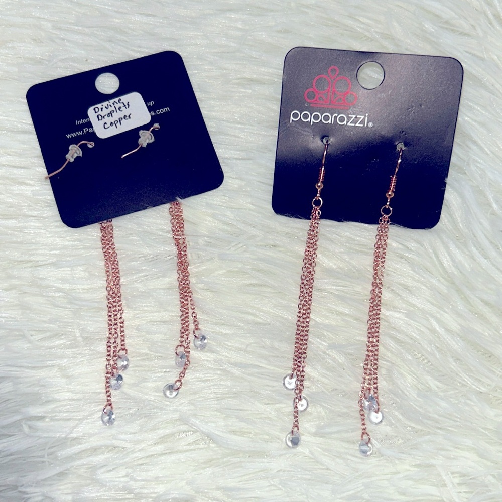 Paparazzi Rose Gold Chain Earrings